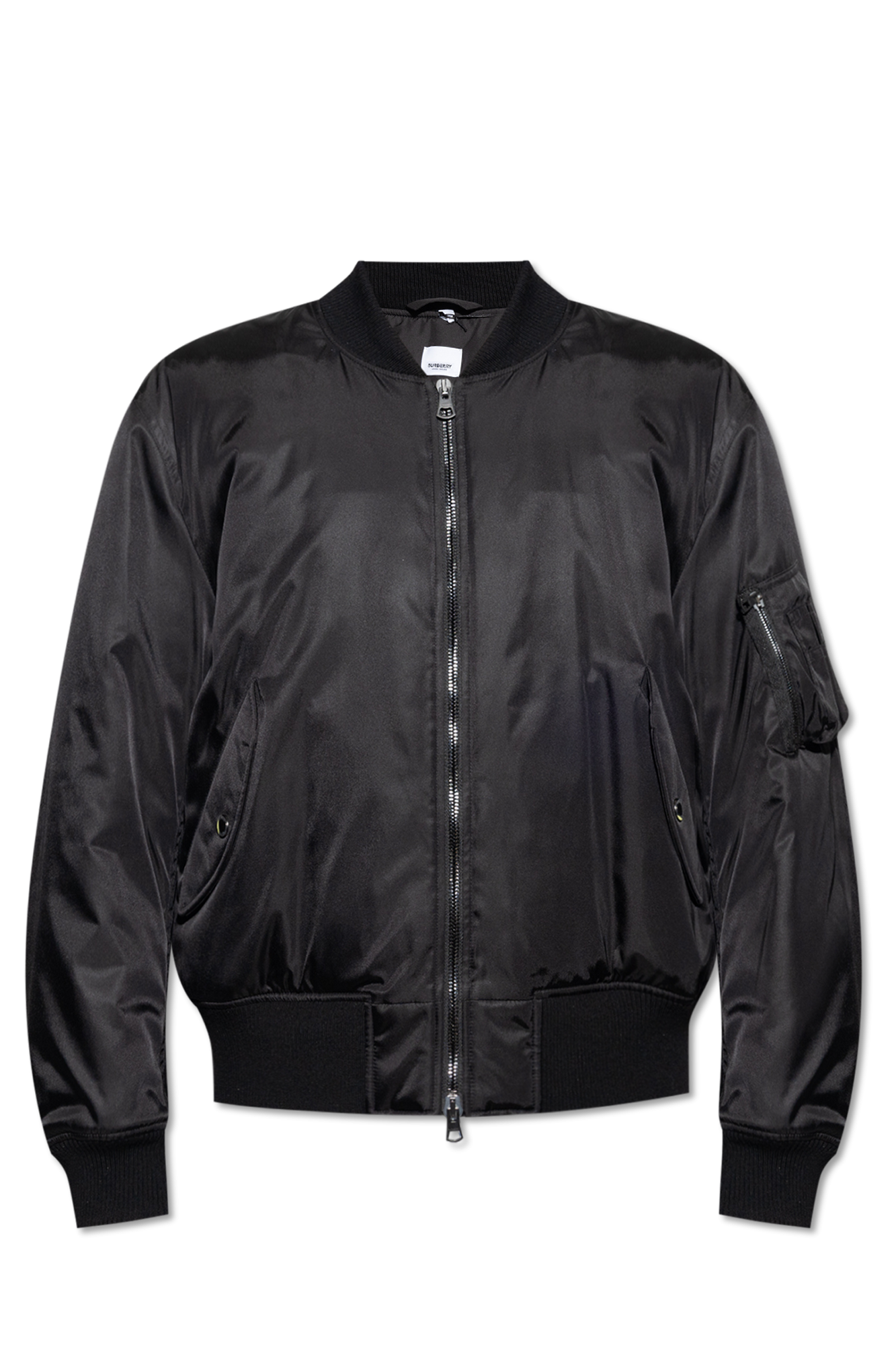 Burberry black bomber jacket sale